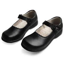 Synthetic Leather Girls School Shoes, Size : 7-5 (UK)
