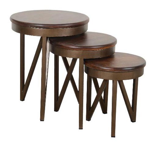 Wooden Nesting Stool Set