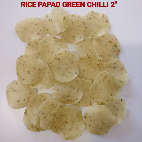 Rice and Green Chilli Papad, Taste : Spicy