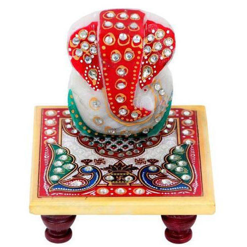 Handicraft Marble Ganesh Chowki