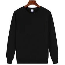 Plain Cotton Womens Round Neck Sweatshirt, Color : Black