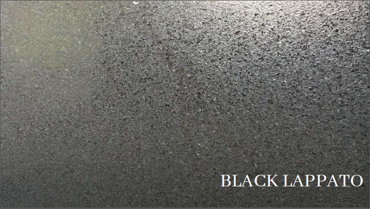 Rectengular Black Lappato Granite Tiles, for Flooring, Kitchen, Size : 36x36Inch