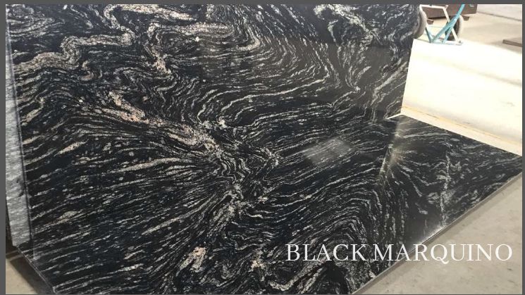 Rectengular Polish Black Marquina Granite Tiles, for Flooring, Size : 24x24Inch