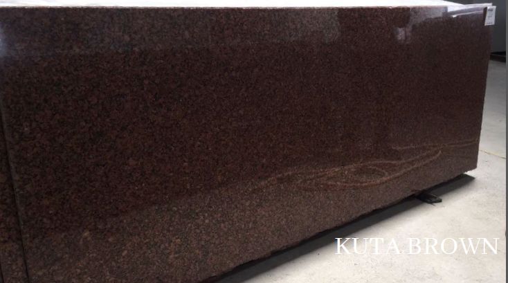 Polished Kuta Brown Granite Tiles, Shape : Rectangular