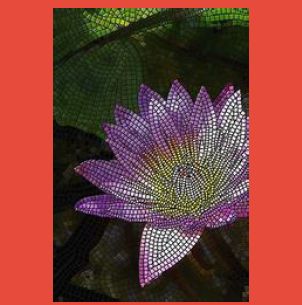 Flower Design Hand Cut Mosaic Tile