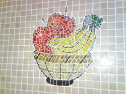 Fruit Basket Glass Mosaic Tile