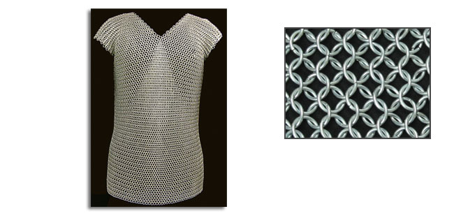 Steel Butted Chainmail Sleeveless Shirt, for Reenactment, Feature : Excellent finsih, Durability, High Strength