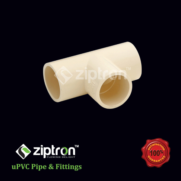 Ziptron CPVC Stainless Steel Reducing Tee, for Plumbing Pipe, Drinking Water Pipe, Color : Off-White