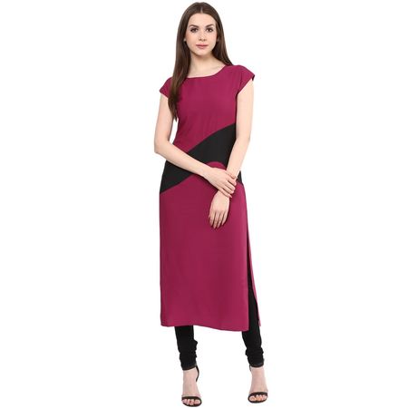 Women Crepe Straight Kurti, Occasion : Occasion