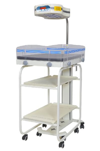 LED Phototherapy Stand with Baby Trolley