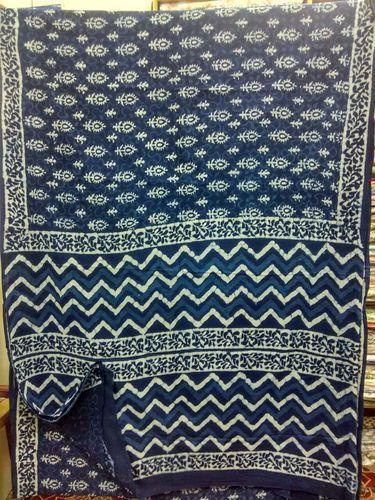 Available attractive colors Hand Printed Cotton Sarees
