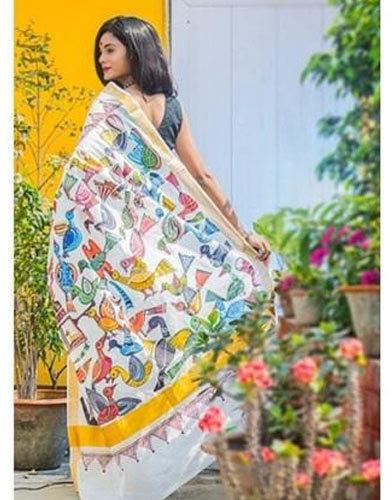 Available attractive colors Printed Cotton Sarees