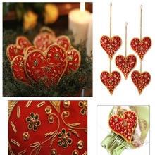 Bead Embroidery Christmas Decoration Hanging, Color : Brown