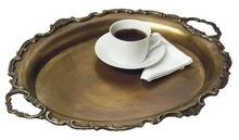 S/R Oval Metal brass service tray, Feature : Eco-Friendly