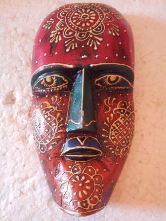 WOODEN HAND PAINTED MASK