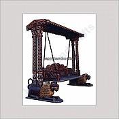 Wooden lion antique swing