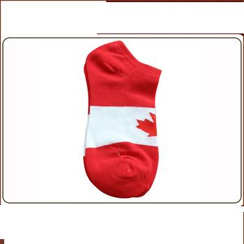 Custom Print Red White Ankle Sock for Men