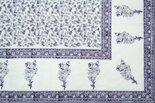 Hand block printed cotton quilt, for Home, Hotel, Technics : Handmade