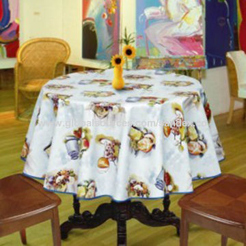 100% polyester Dining Table Cover, Size : 60x120, 70x108, 90x108cm