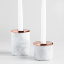 Marble Candle Holders, Color : Copper Plated