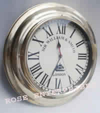 Sir William Smith Brass Wall Clock