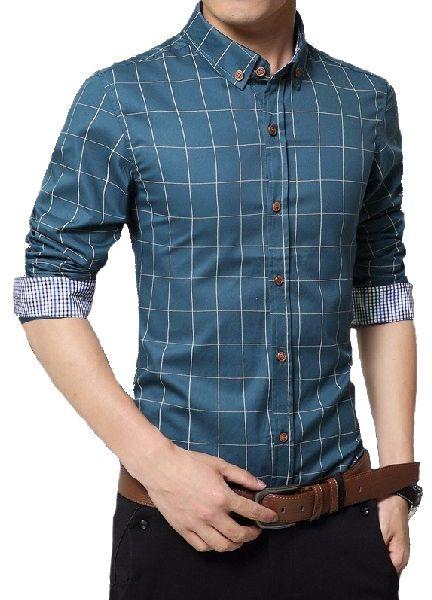 Long Sleeve Mens Cotton Shirts, for Anti-Shrink, Breathable, Eco-Friendly, Quick Dry, Size : XL, XXL