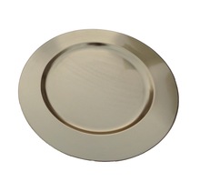 BRASS PLATED METAL CHARGER PLATE