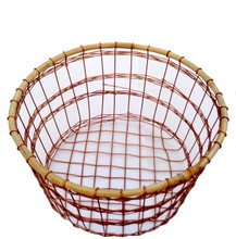 COPPER WIRE BAMBOO VEGETABLE BASKET