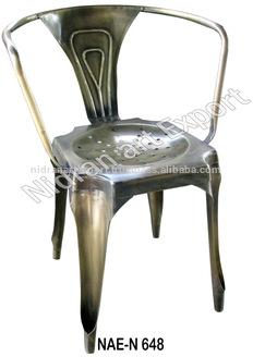 vintage Iron metal Arms dining chair