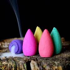 Backflow Incense Cone, for Religious, Color : Yellow, red, black