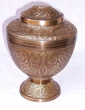 brass funeral urn
