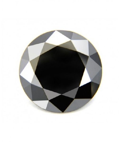 1.26 CTS OF 6.20 X 6.20 X 5.19 MM AAA ROUND BRILLIANT ( 1 PC ) LOOSE FANCY BLACK DIAMOND