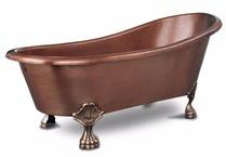 Handmade Pure Solid Free standing Claw Foot Bath Tub Antique Copper