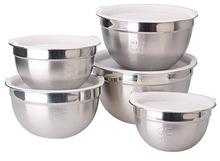Round stainless steel German salad bowl, for Home Hotel Restaurant, Size : Custom Size