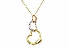 Three Tone Plated Heart Shaped Pendant, Occasion : Anniversary