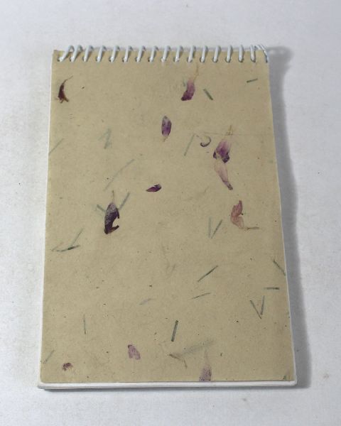 Jute fiber natural color garden paper spiral notebook