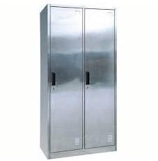 Polished stainless steel wardrobe, Color : Silver