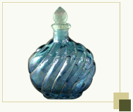 Spiral blue perfume bottle