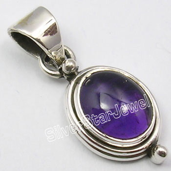 Natural amethyst gemstone trendy occasional pendant, Color : purple