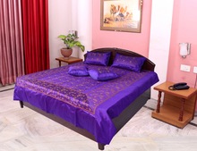 Silk Embroidery Girl Design Bed cover