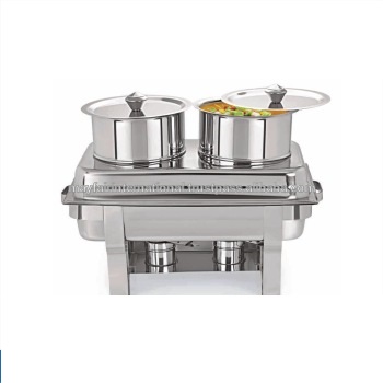 Stainless Steel Double Soup Station, Color : Chrome