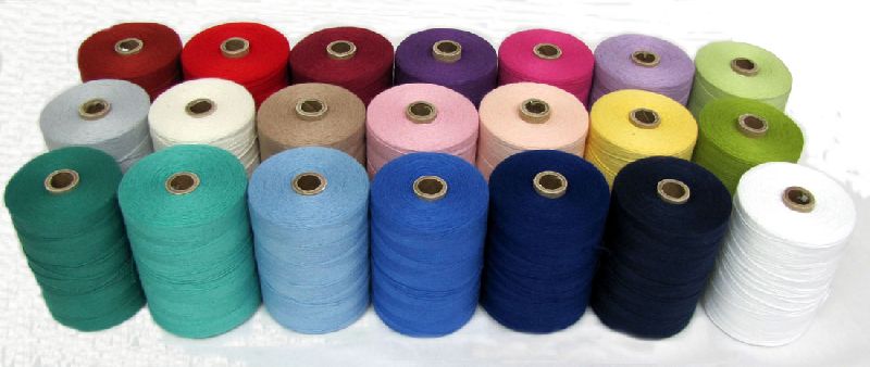 Cotton Colored Weaving Yarn, Pattern : Plain
