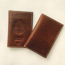 Crazy Horse Leather Passport Cover