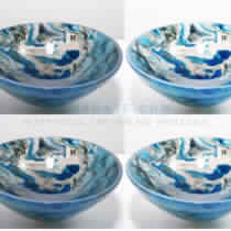 BLUE CHALCEDONY 3 INCH BOWLS