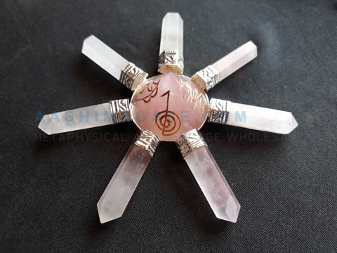 ENGRAVE USAI REIKI ROSE QUARTZ ENERGY GENERATOR