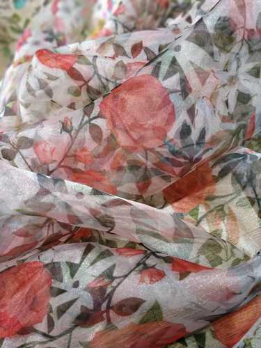 Polyester Digital Printed Organza Fabric