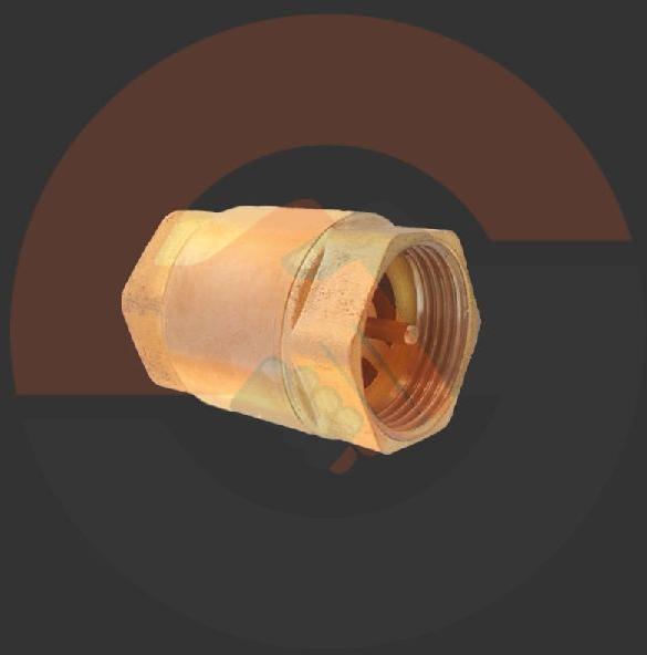 BRASS SPRING LOADED CHECK VALVE F X F FEMALE THREADED ENDS