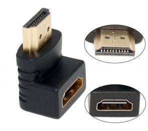 90 Degree Right Angle Male To Female HDMI Adapter