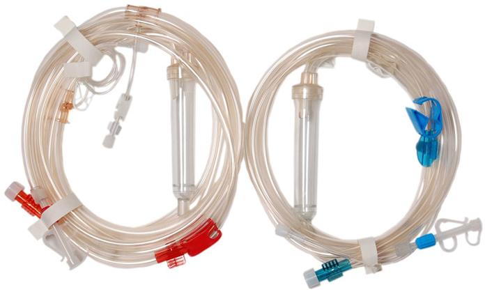 Hemodialysis blood tubing set