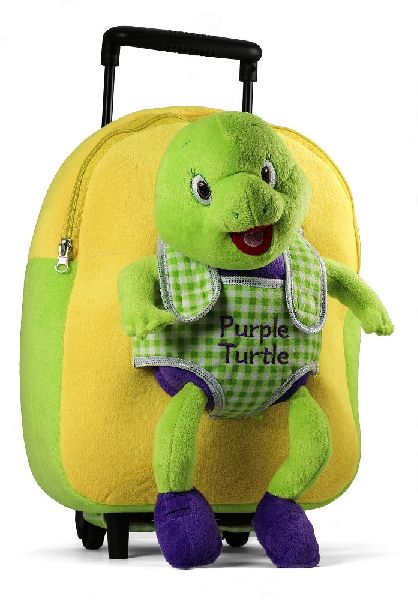 Purple Turtle Trolley Bag With Plush Yellow And Green at Best Price in  Bhopal